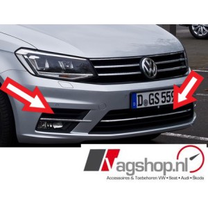 VW Caddy (SA) Sierlijsten-set bumper roosters -voorkant- 