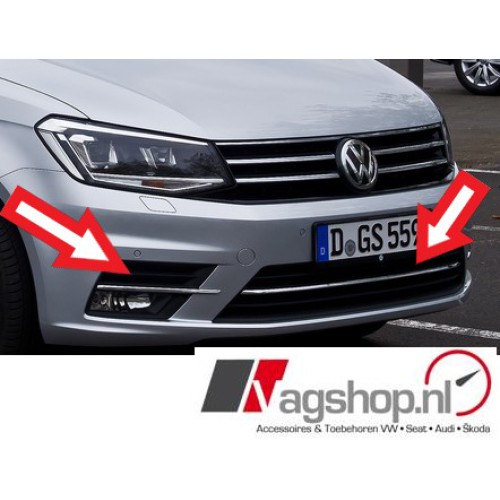 VW Caddy (SA) Sierlijsten-set bumper roosters -voorkant- 