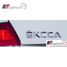 Skoda 'SKODA' plak embleem achterkant