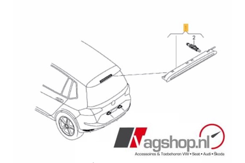 VW Golf 7 Sportsvan derde remlicht 