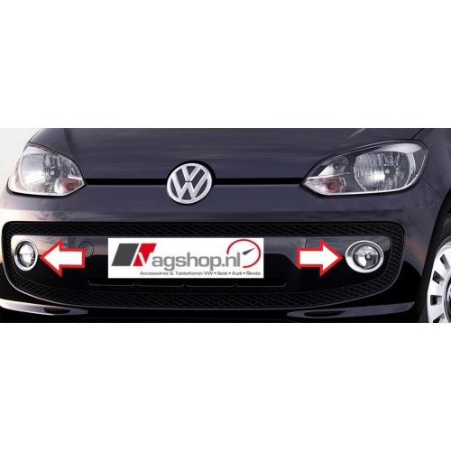 VW UP! Afdekringen-set voor mistlampen -Chroomglans- 