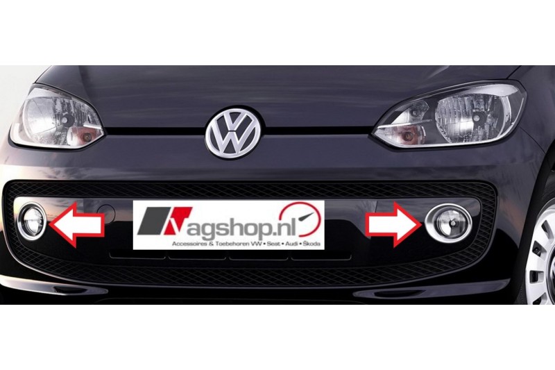 VW UP! Afdekringen-set voor mistlampen -Chroomglans- 