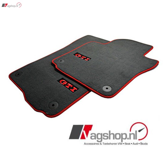 VW Golf 5 GTI Mattenset -Zwart/Rood