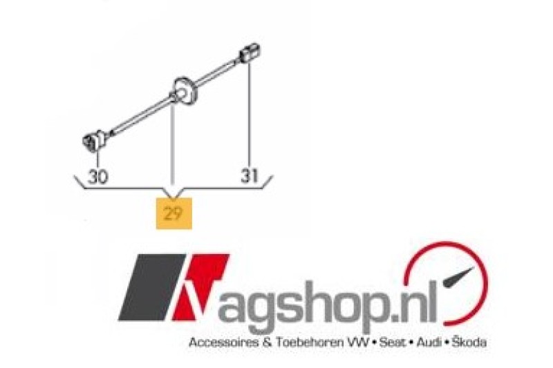 Audi A1 (8X) adapterkabelstreng voor derde remlicht