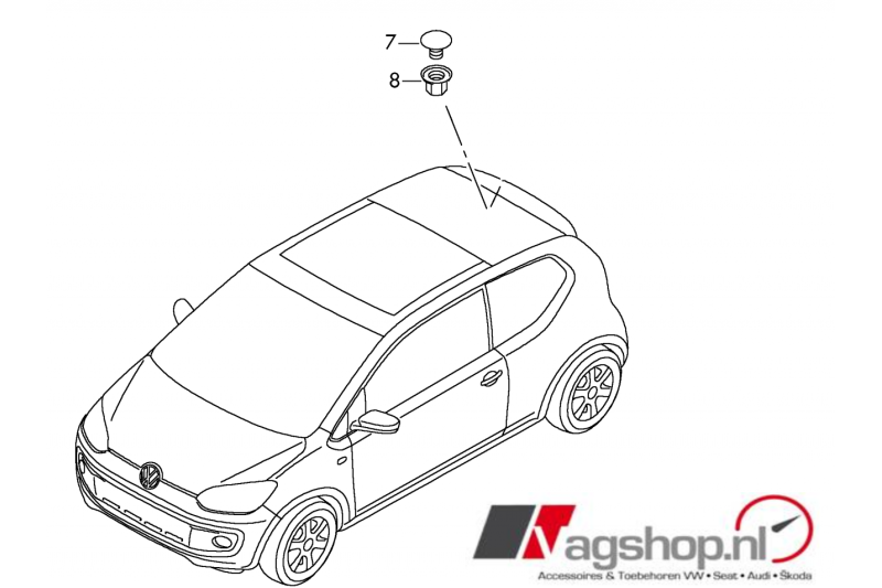 Volkswagen / Seat / Škoda afdekking set dakantenne 