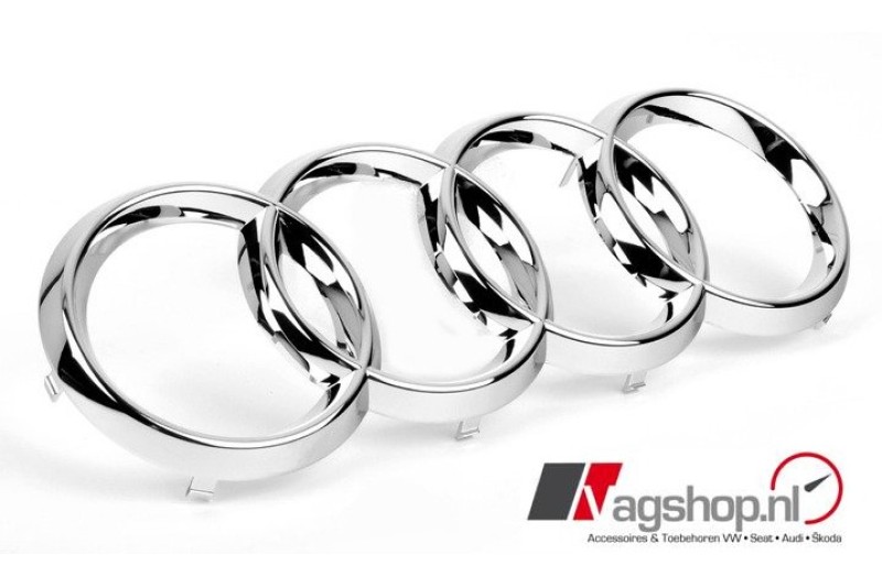 Audi logo voorzijde chrome