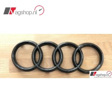 Audi Ringen logo voor de grill - Black Edition - 