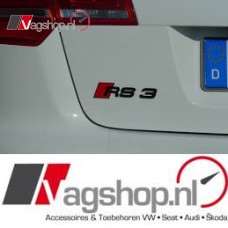 Audi RS3 (8V) 'RS3' Black Edition plak embleem achterkant 