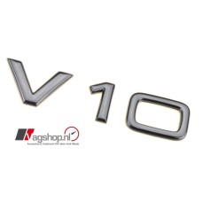 Audi A8 4E V10 plakembleem zwart zij- en achterkant