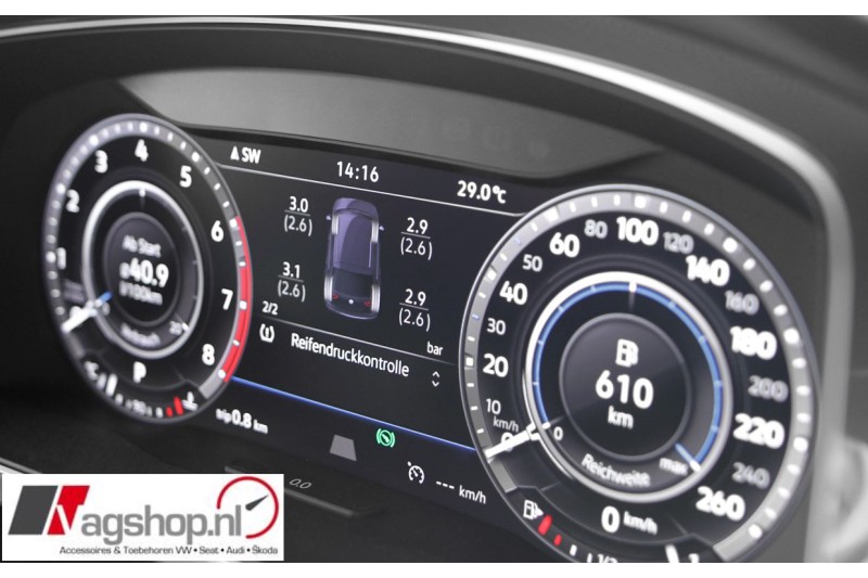 VW Tiguan (AD1) Bandenspanningscontrole-systeem (TPMS) compleet