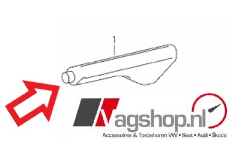 VW Caddy/Touran drukknop voor handrem - Aluminium -