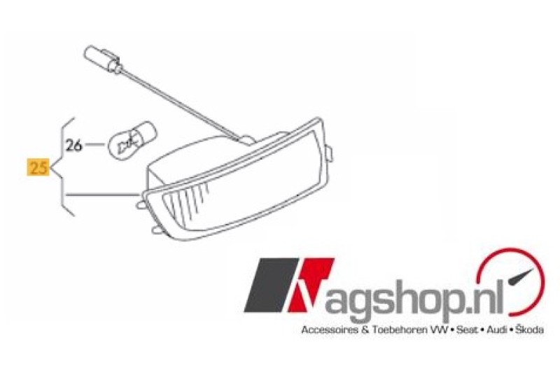 VW Crafter mistachterlicht 