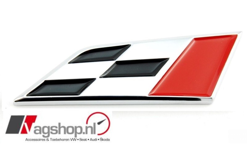 Seat 'Cupra' plakembleem achterkant 