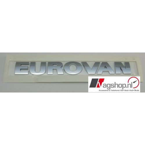 VW Transporter (t5 & T6) 'EUROVAN' plak embleem achterkant 