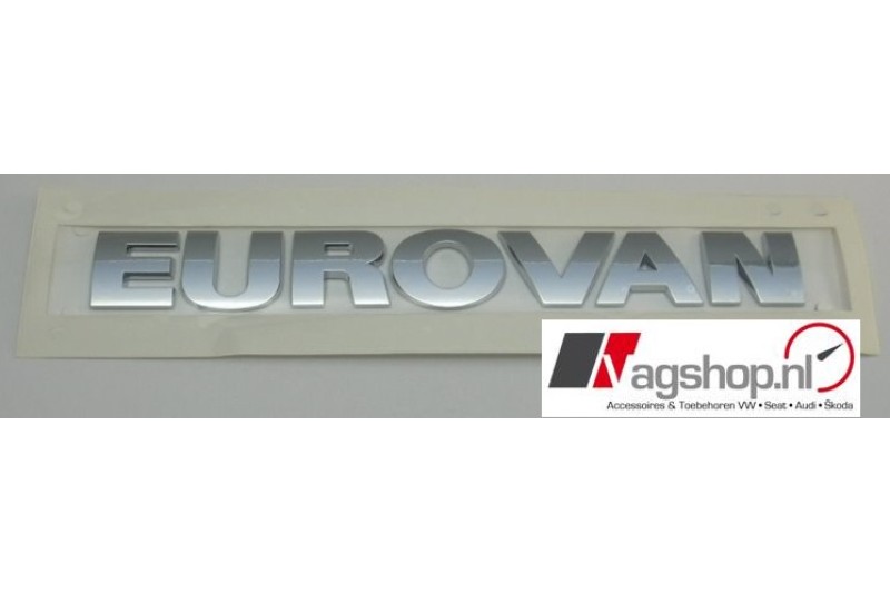 VW Transporter (t5 & T6) 'EUROVAN' plak embleem achterkant 