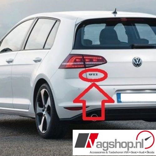 VW Golf 7 Facelift GTI Performance plak embleem achterkant