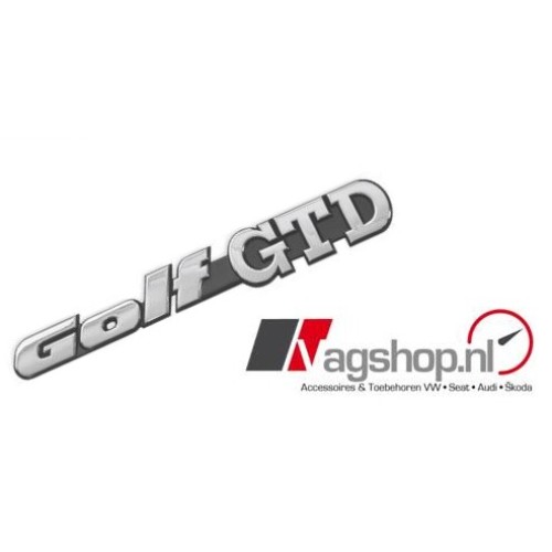 VW Golf 3 GTD plak embleem achterkant 