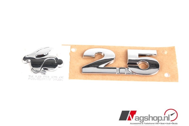 Volkswagen Golf 5, Jetta Rabbit 2.5 embleem achterzijde