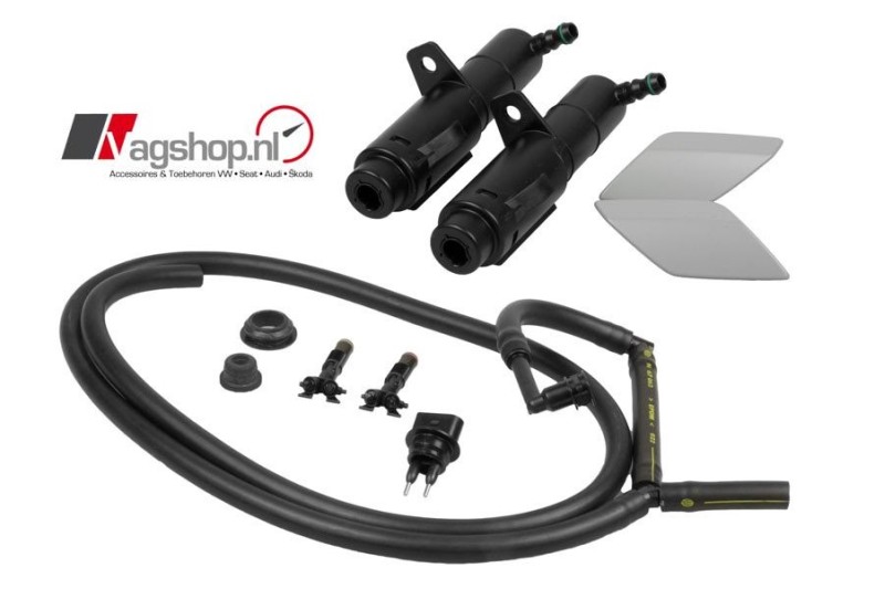 VW Golf 6 en GTI/GTD Koplampsproeierset -compleet- 