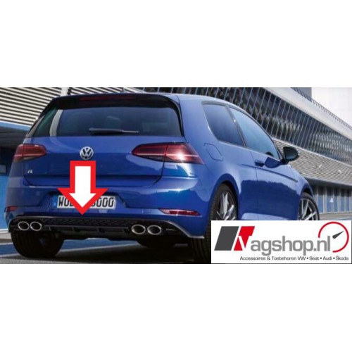 VW Golf 7 (5G) Facelift R diffusor met dubbele uitsparing voor de uitlaat