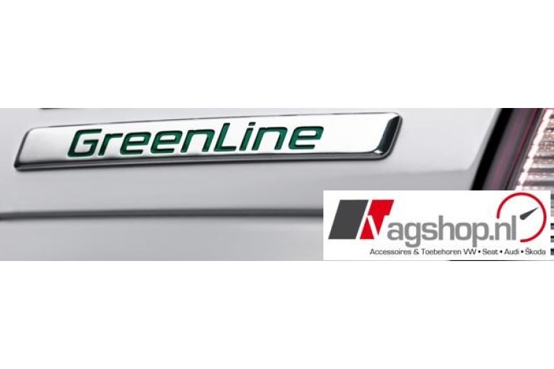 Skoda 'Greenline' Plak embleem -Groen- 