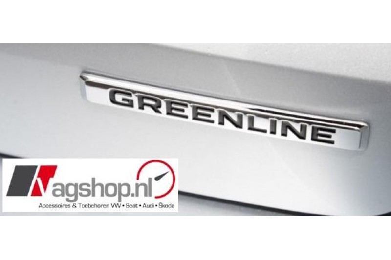 Skoda 'Greenline' Plak embleem 2017 -Zwart/Chroom- 