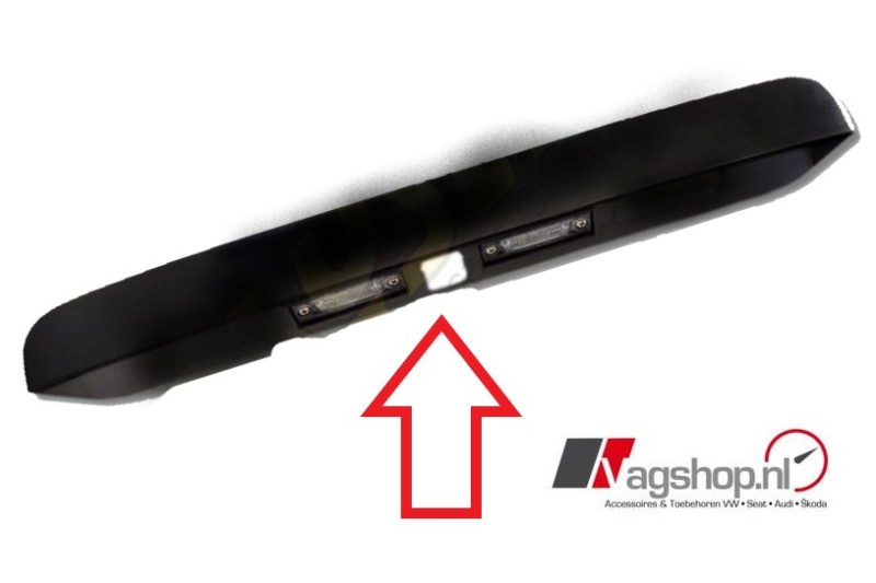 VW Transporter (T5 & T6) Greeplijst voor achteruitrijcamera - Satijn zwart 