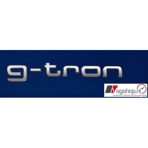 Audi A3/A4/A5 G-TRON plak embleem achterkant 