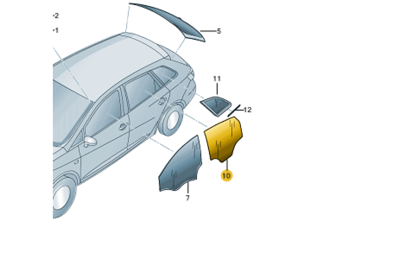 Achter zijraam Seat Leon 5F ST