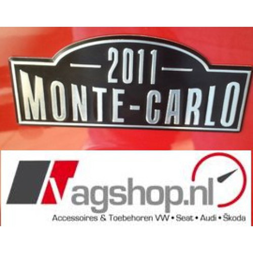 Skoda 'Monte Carlo' sticker zijkant 