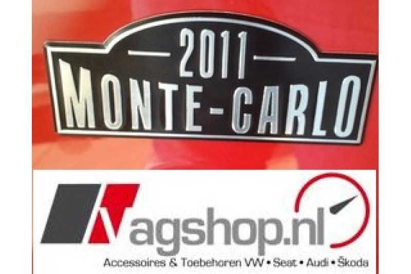 Skoda 'Monte Carlo' sticker zijkant 