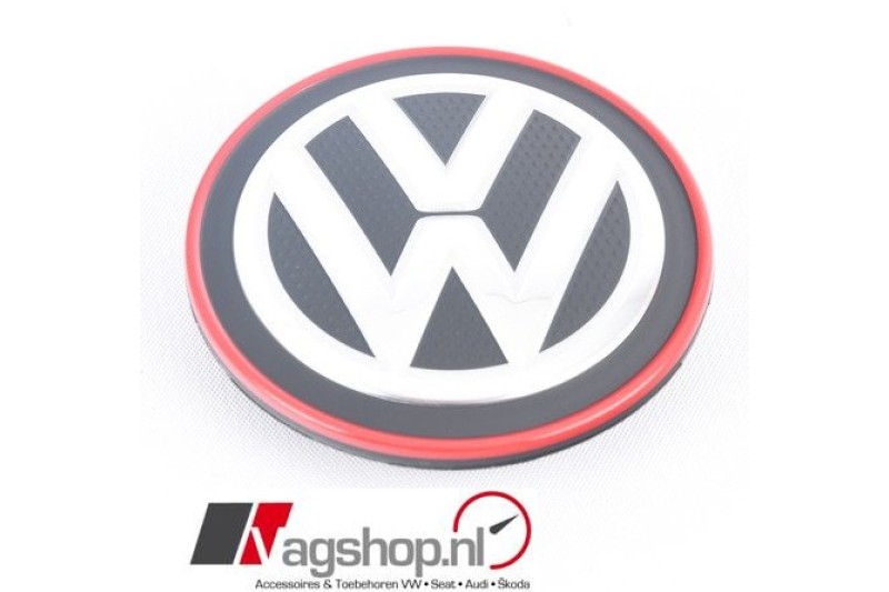 Volkswagen afdekkap chroom/rood voor aluminium velgen