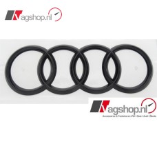 Audi Ringen logo voor-en/of achterkant -Black Edition- 