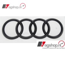 Audi Ringen logo voor- en achterkant -Black Edition- 