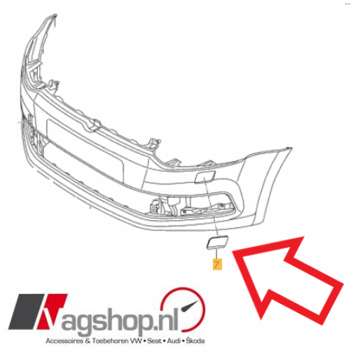 VW Polo (6C) Afdekkapje voor koplampsproeier
