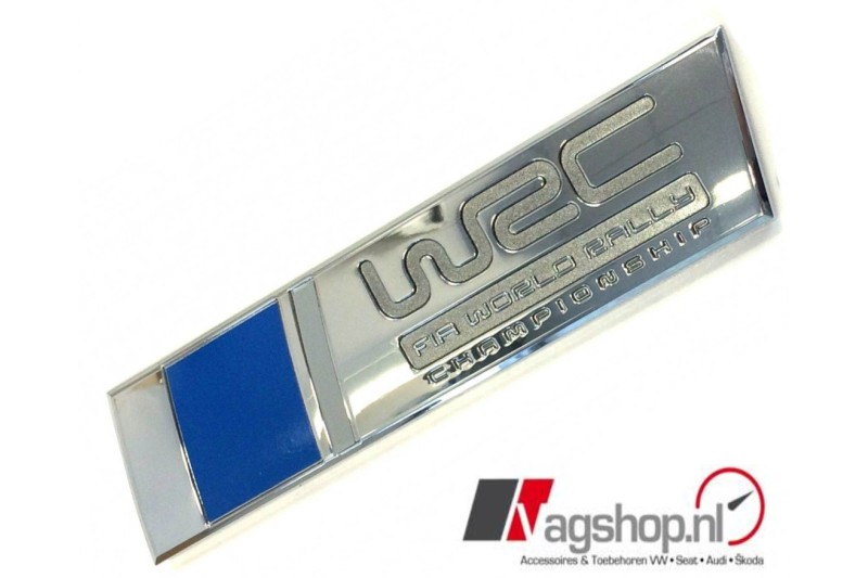 VW Polo WRC plak embleem achterkant 