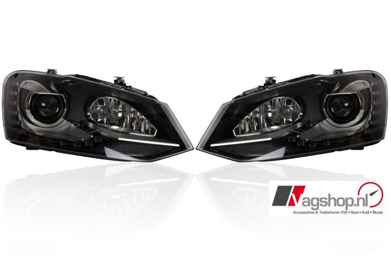 VW Polo 6R Bi-Xenon koplampenset met dagrijverlichting -ombouwset- 