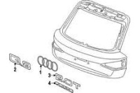 Audi 2.0T embleem achterzijde 