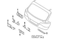 Audi 2.0T embleem achterzijde 
