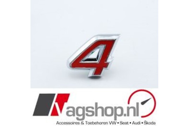 Seat '4' plak embleem achterklep 