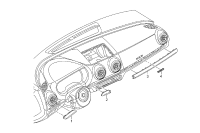 Audi A3/S3/RS3 carbon dashboard sierlijst