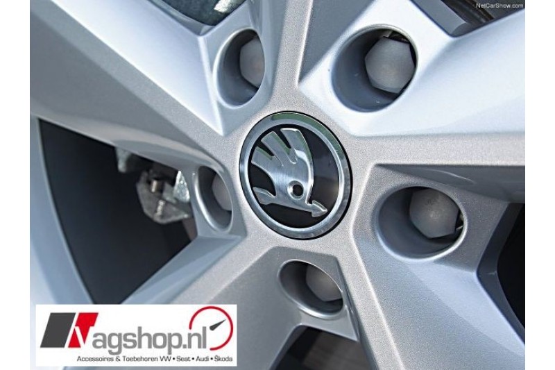 Skoda naafkappen-set voor aluminium velgen 