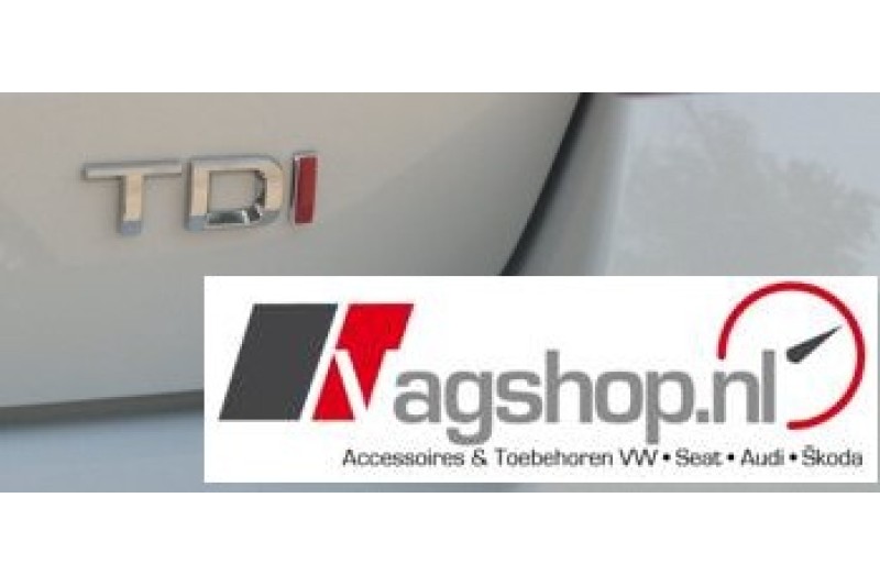 Skoda 'TDI' plak embleem Rode I -2008-2013- 