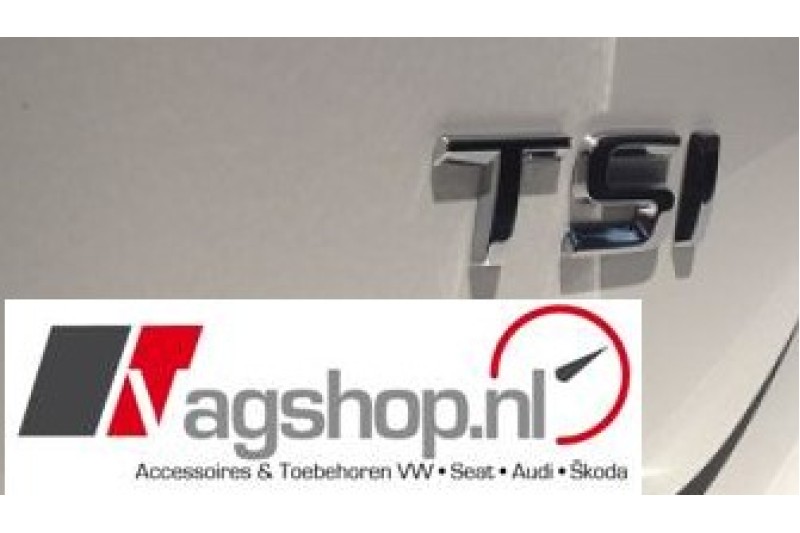 Skoda 'TSI' Plak embleem achterkant 