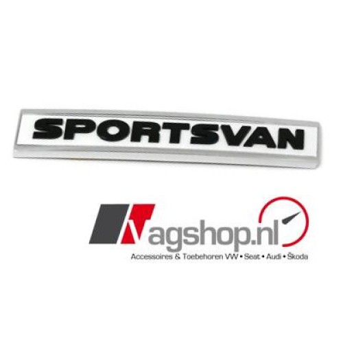 VW Golf Sportsvan plak embleem achterkant 