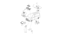 Volkswagen T5/T6/Multivan/Caravelle Plafond-speakerkap 
