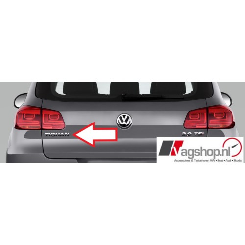 VW Tiguan (5T) 'TIGUAN' plak embleem achterkant 