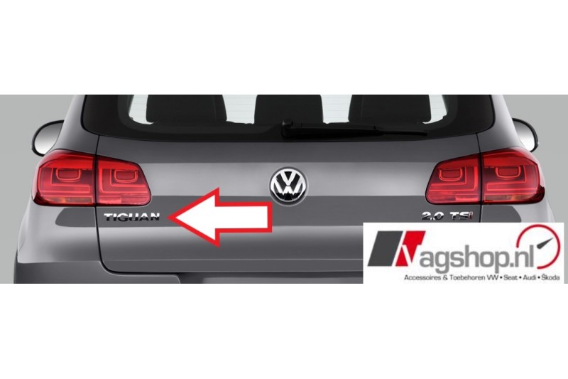 VW Tiguan (5T) 'TIGUAN' plak embleem achterkant 