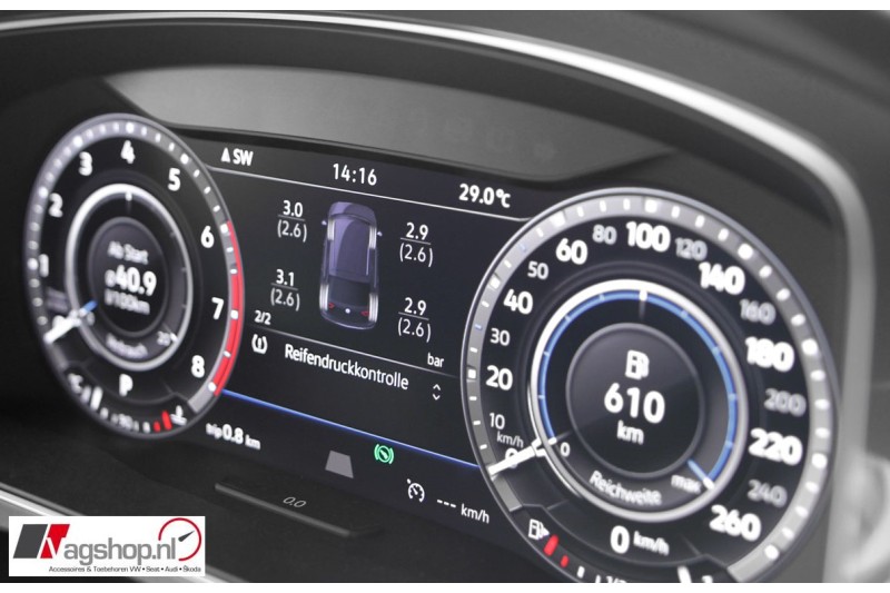 VW Tiguan (AD1/BW2) TPMS Bandenspanningscontrole set compleet 