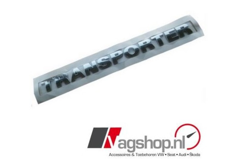 VW Transporter (T5 & T6) 'TRANSPORTER' plak embleem achterkant 